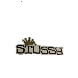 Stussy Beige Crown Sticker – Authentic Streetwear Decal – New